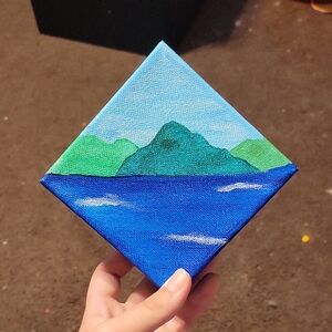 Scenic Blue and Green Canvas Art